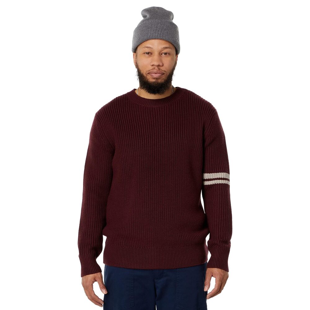 LABEL Go-to Sweater Burgundy/Putty MD
